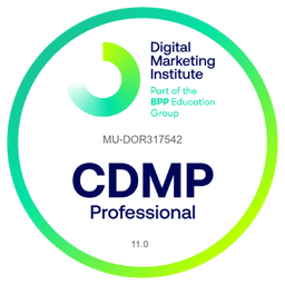 Certified Digital Marketing Professional (CDMP) badge from the Digital Marketing Institute